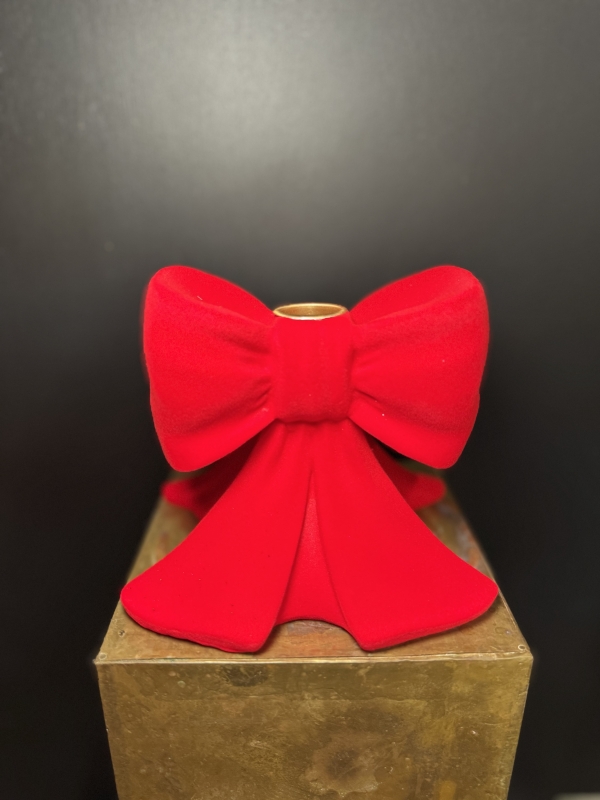 Kandelaar Strik velvet ( rood )