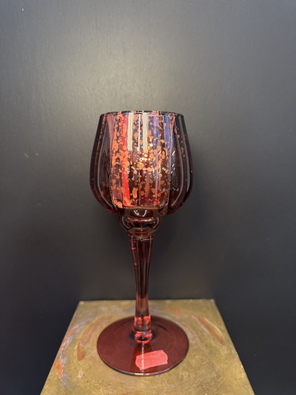 Windlicht roze klein