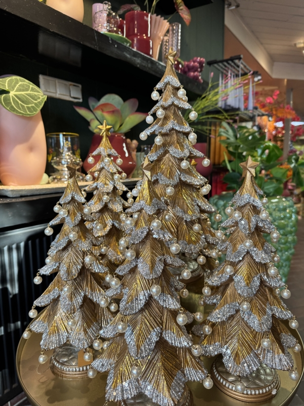 Kerstboom met parels groot