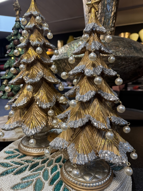 Kerstboom met parels groot - Afbeelding 2