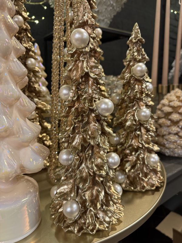 Kerstboom met grote parels klein