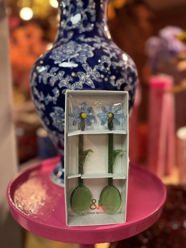 &k Amsterdam bloemen lepeltjes blauw
