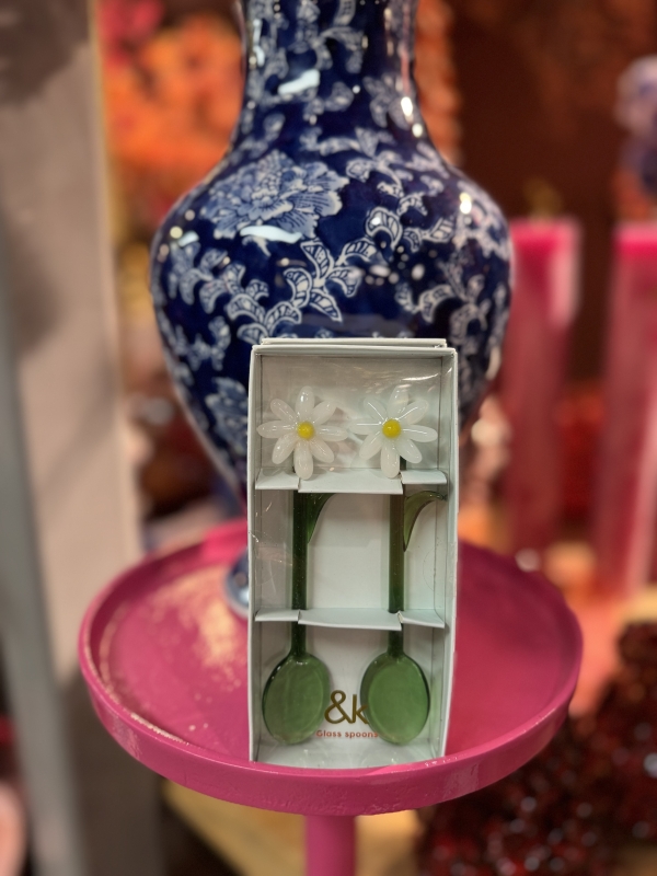 &k Amsterdam bloemen lepeltjes wit