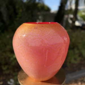 Glazen vaas | Poederkleur rose